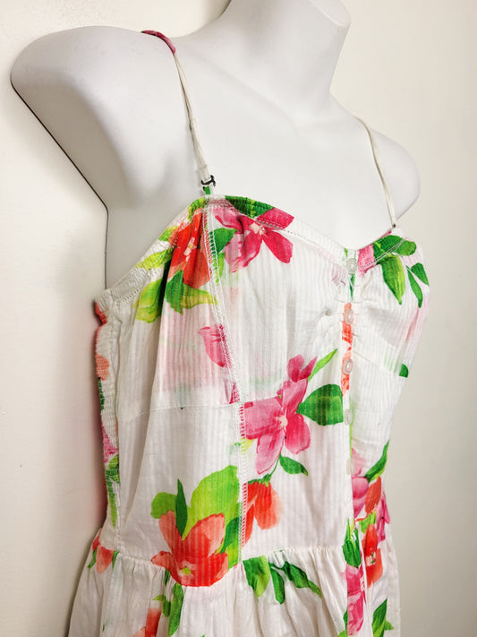 Aeropostale floral print sleeveless seersucker dress | Size LARGE