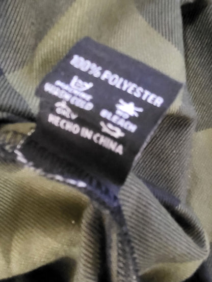 Dixxon olive green buffalo plaid flannel button down shirt | Ladies size small
