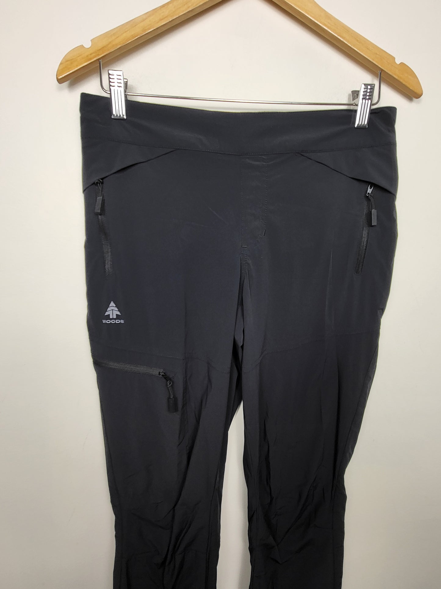 Woods black technical trail / hiking pants. Size MEDIUM