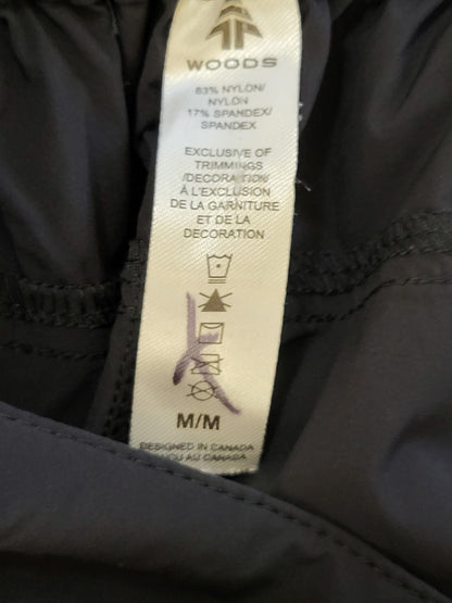 Woods black technical trail / hiking pants. Size MEDIUM