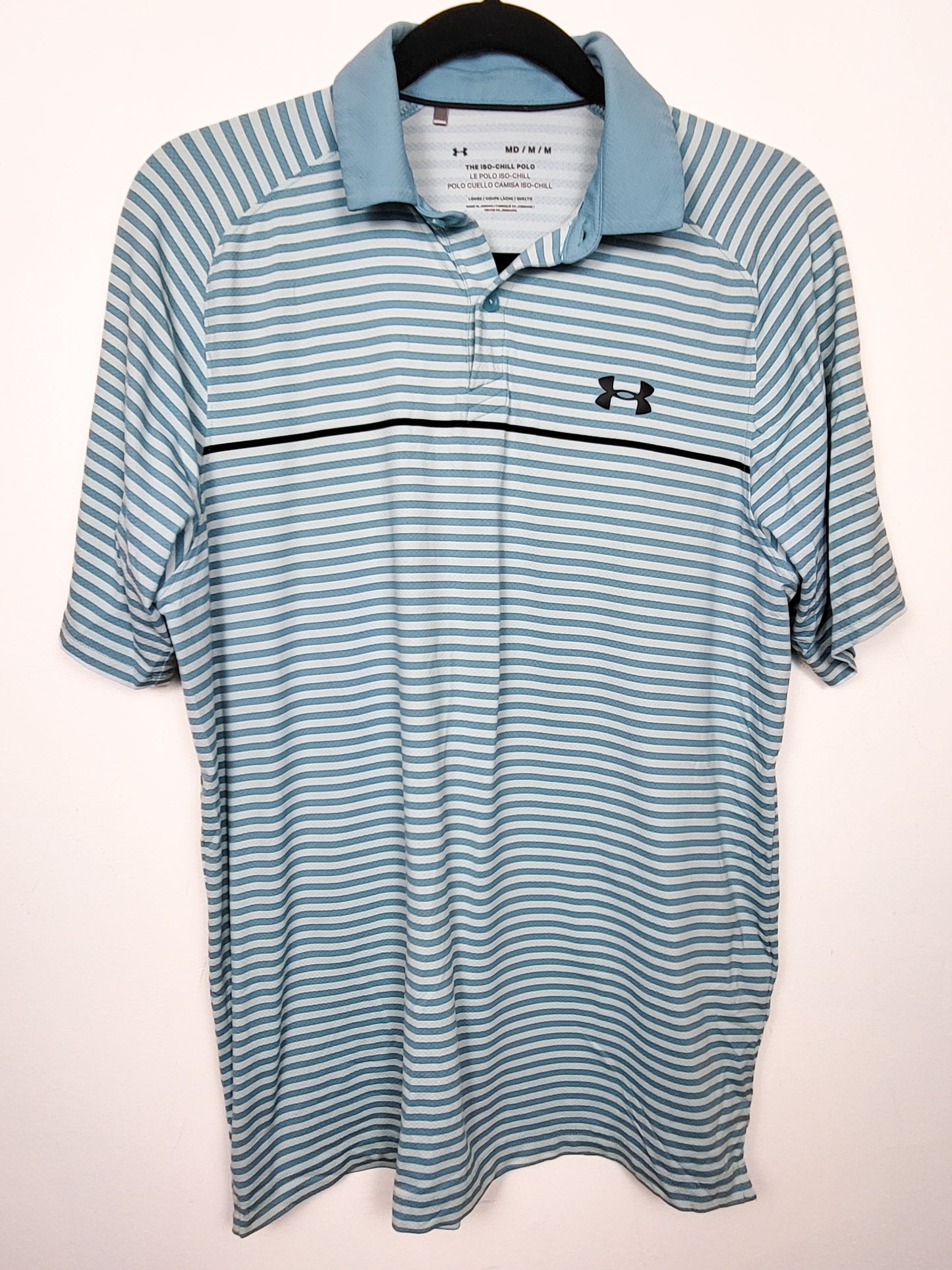 Under Armour  UA Iso-Chill Striped Polo | Men's size MEDIUM