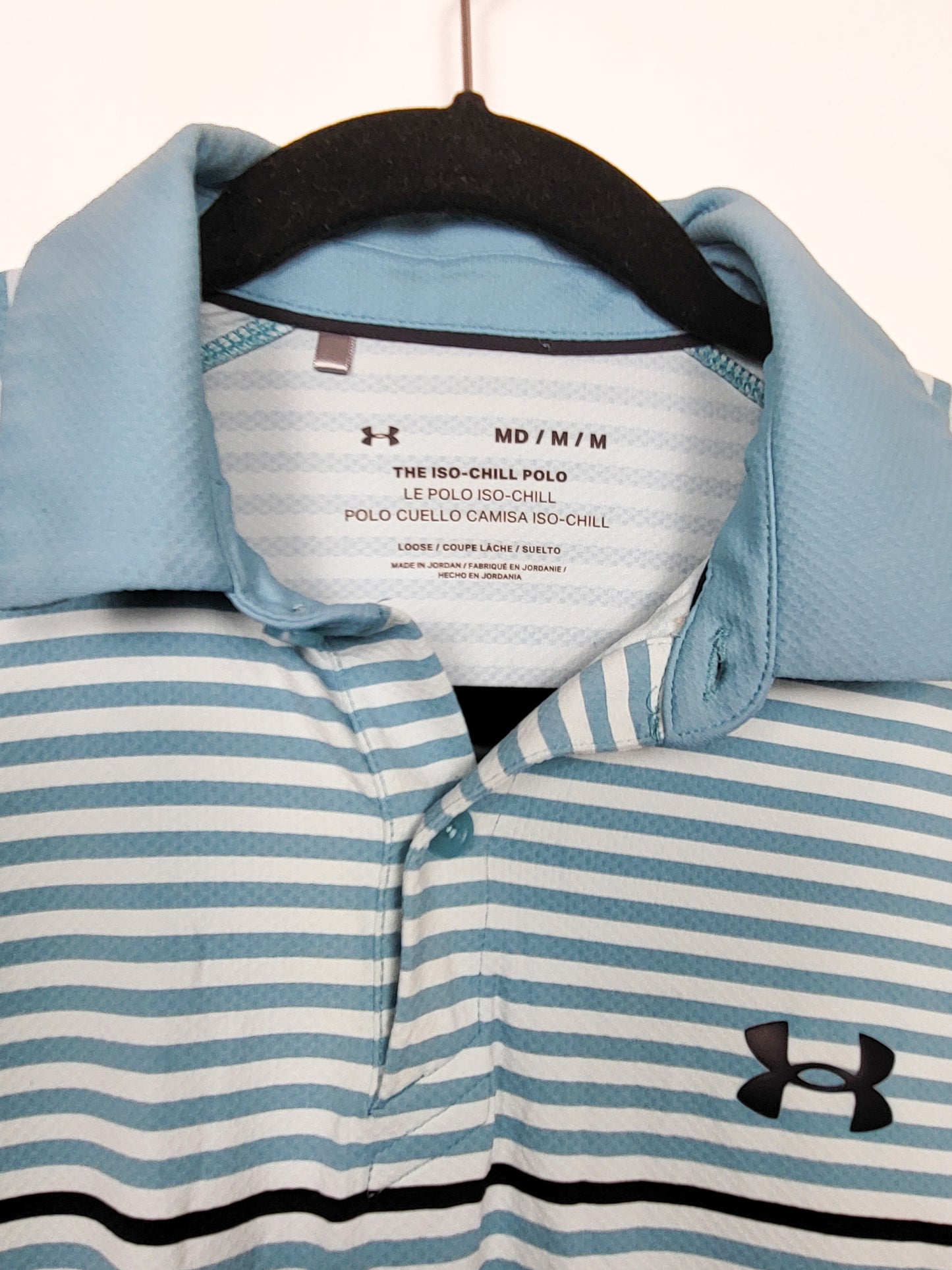 Under Armour  UA Iso-Chill Striped Polo | Men's size MEDIUM