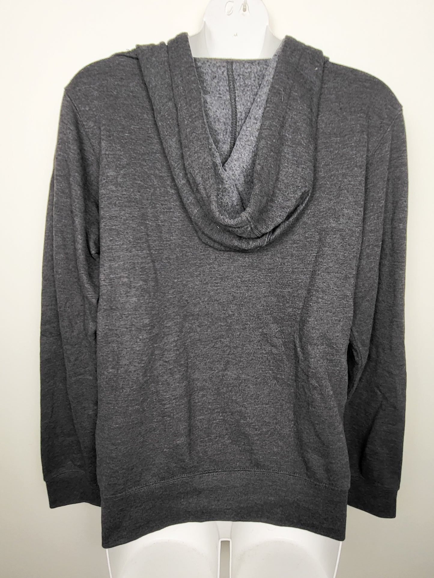 Prairie Proud charcoal fleecy lined hoodie with lilies | Size SMALL