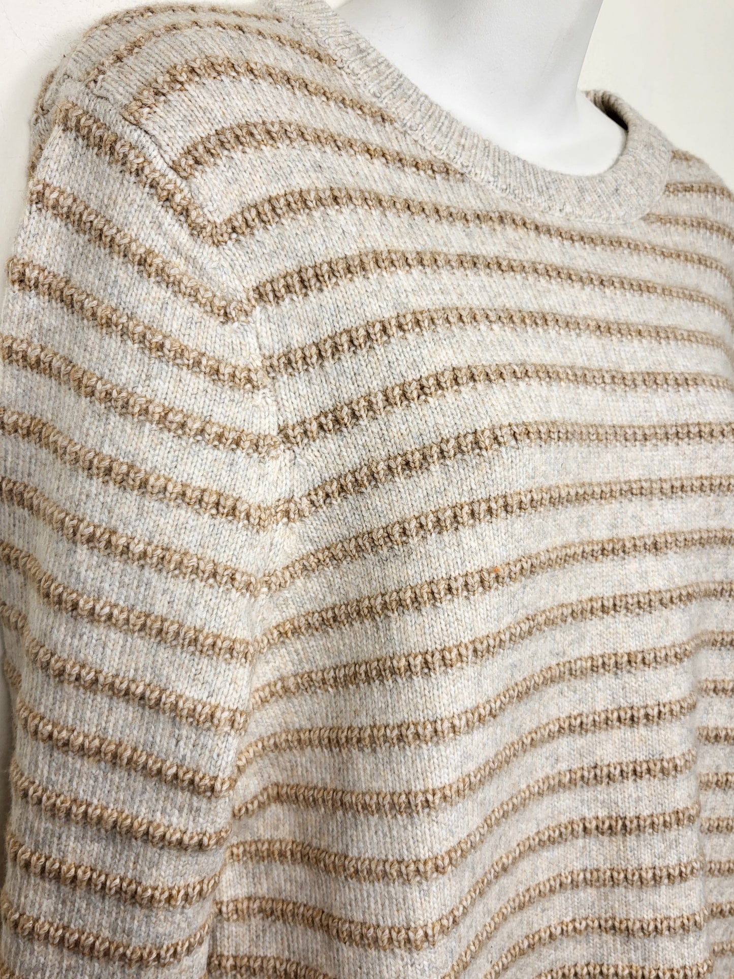 NEW - Tahari beige striped sweater | Size XL