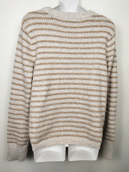 NEW - Tahari beige striped sweater | Size XL