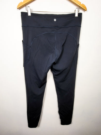 Lululemon true navy high rise "Invigorate" leggings | Size 12