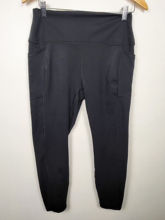 RBX black cropped active leggings with pockets | Size XL