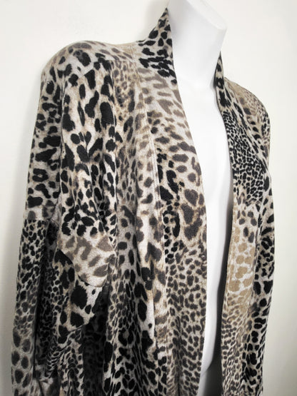 Gilmour leopard print knit open lightweight cardigan | Size SMALL / MEDIUM