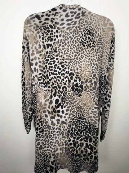 Gilmour leopard print knit open lightweight cardigan | Size SMALL / MEDIUM