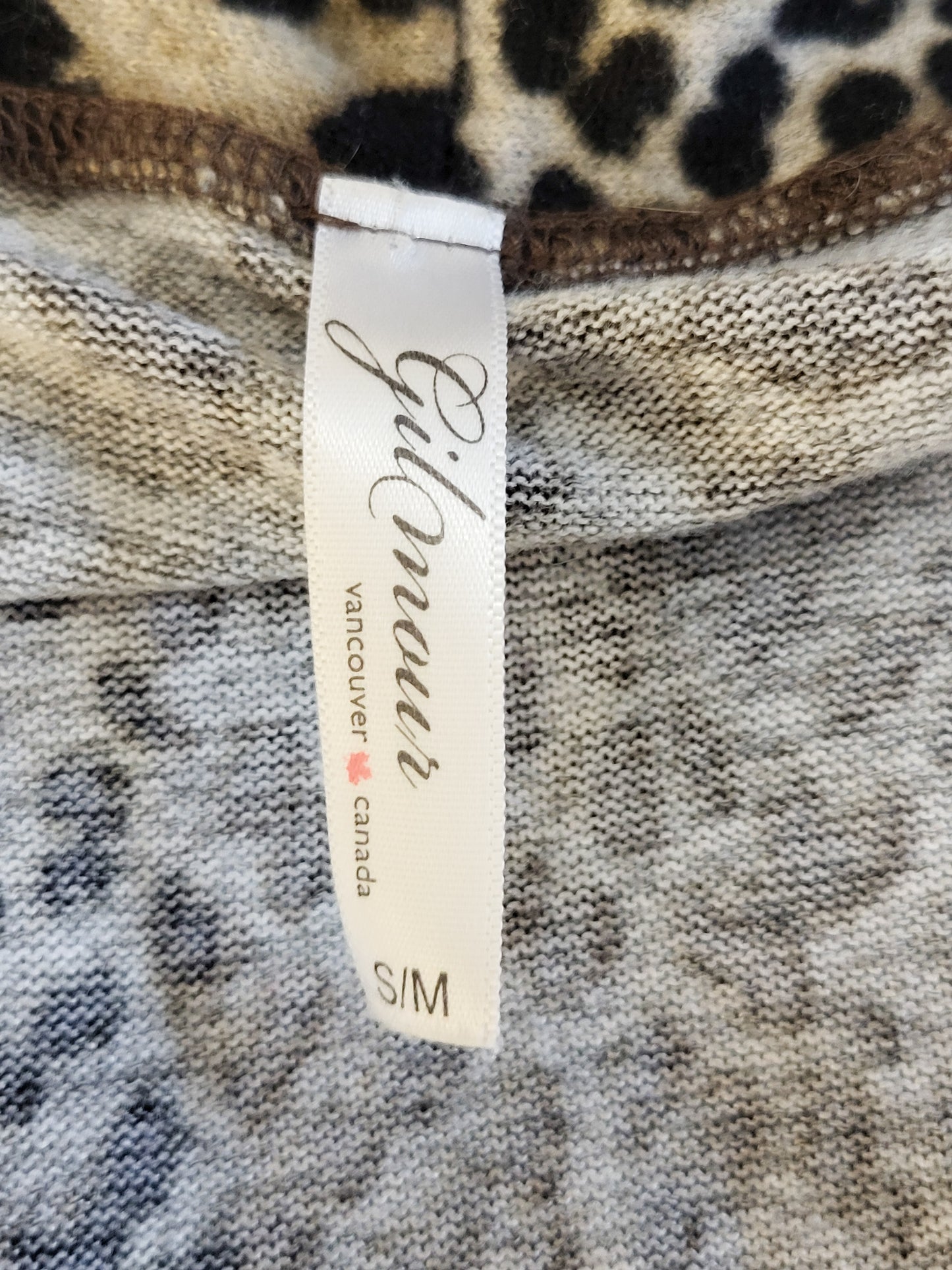 Gilmour leopard print knit open lightweight cardigan | Size SMALL / MEDIUM