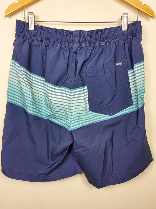 Hurley Men's Gradient Striped Volley Swim Shorts | Size MEDIUM