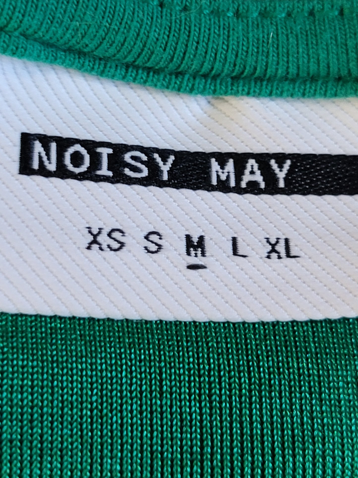 Noisy May Emerald Green Long-Sleeve Wrap Crop Top | Size MEDIUM