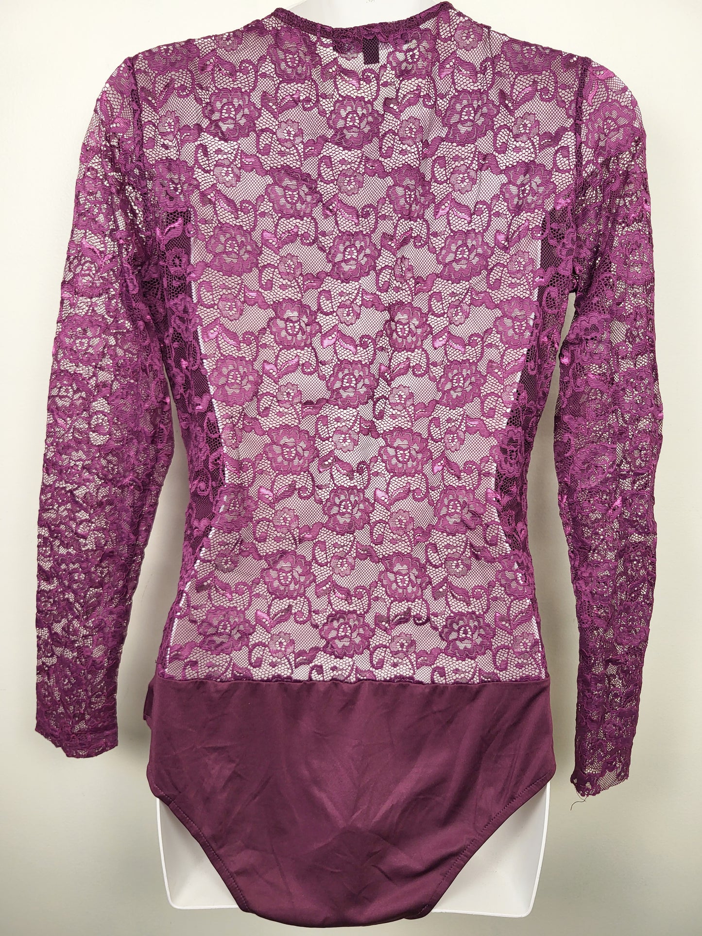 C'est Moi Magenta Lace Wrap-Front Bodysuit | Size MEDIUM