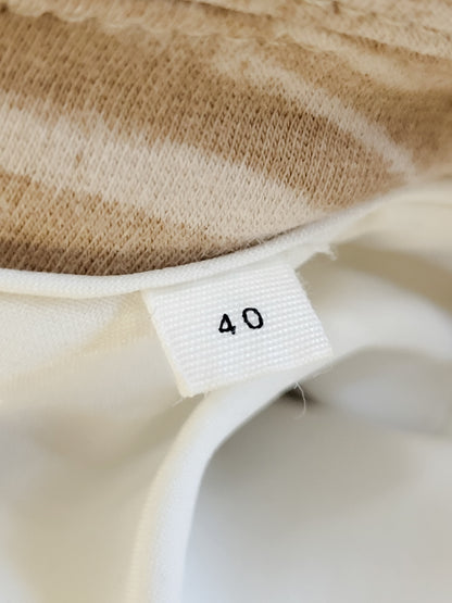Yaya Women beige print blazer in "Summer Sand Dessin" print | Size 40 (US size 8)