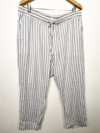 Gap white and blue linen blend "Easy Pant" | Size XL