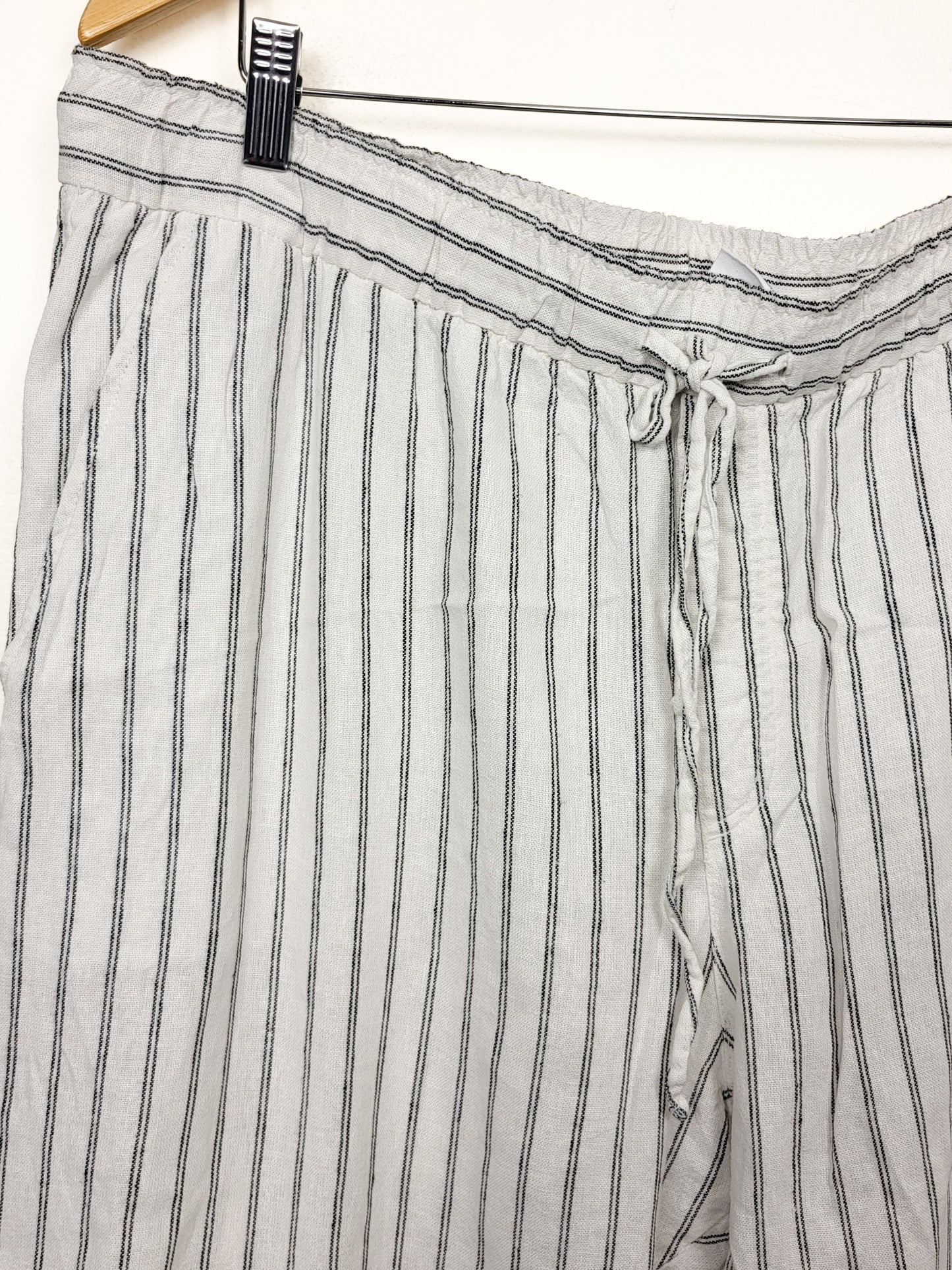 Gap white and blue linen blend "Easy Pant" | Size XL