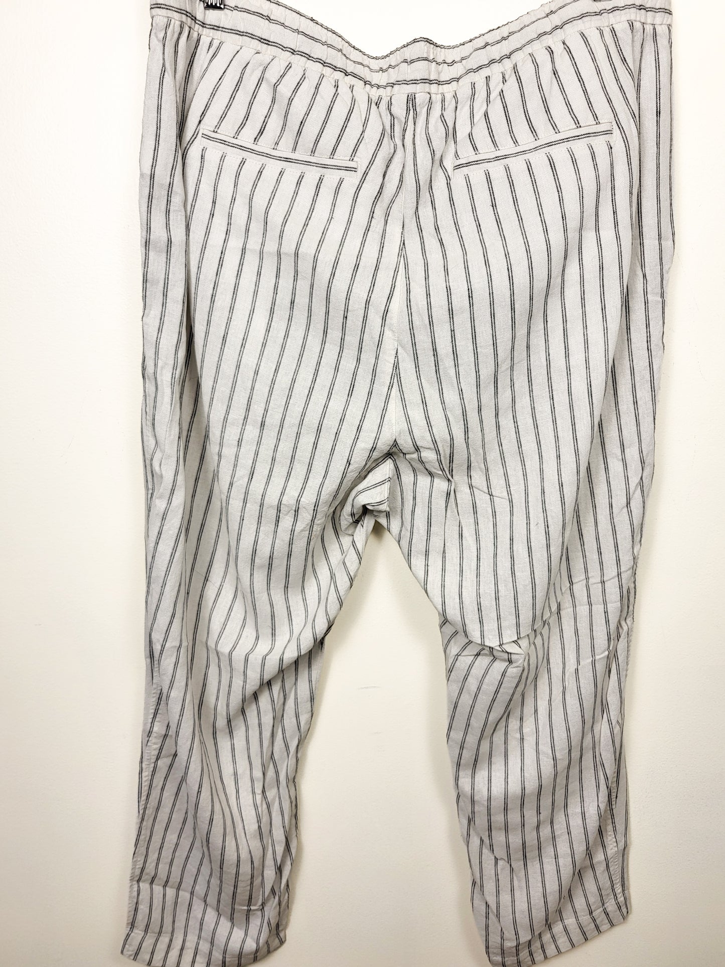 Gap white and blue linen blend "Easy Pant" | Size XL