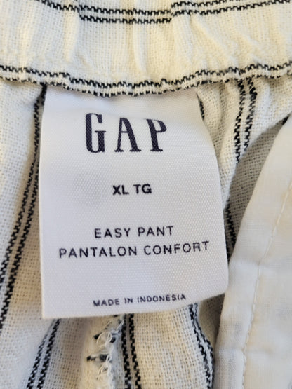 Gap white and blue linen blend "Easy Pant" | Size XL