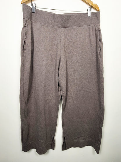 Pact Organic Cotton Airplane Wide Leg Pants in "Deep Taupe" colour | Size XXL