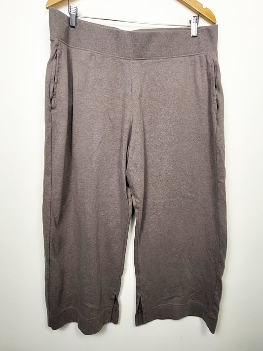 Pact Organic Cotton Airplane Wide Leg Pants in "Deep Taupe" colour | Size XXL