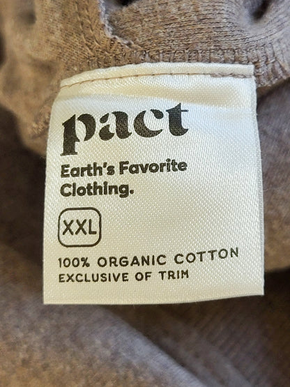 Pact Organic Cotton Airplane Wide Leg Pants in "Deep Taupe" colour | Size XXL
