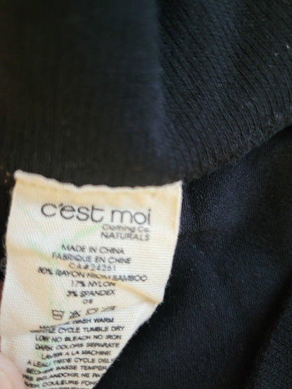 C'est Moi Bamboo 2-in-1 Skirt Leggings in Black | One size fits all (fits 4-12)