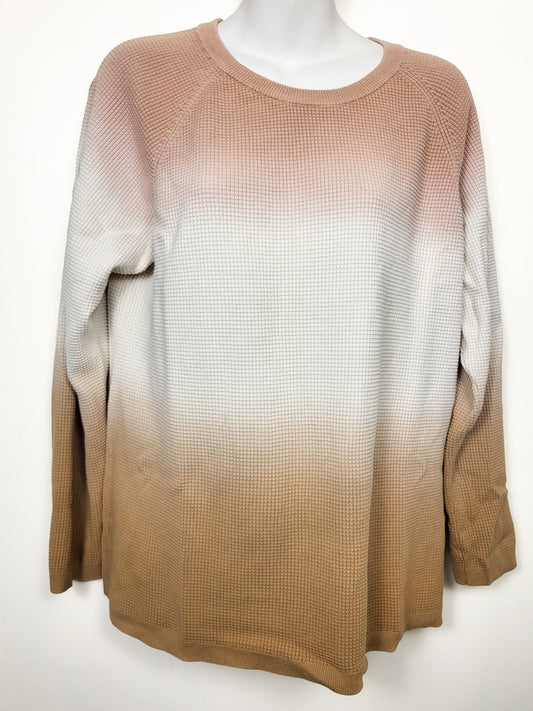 Calvin Klein ombre waffle knit shirt | Size 1X - AS IS