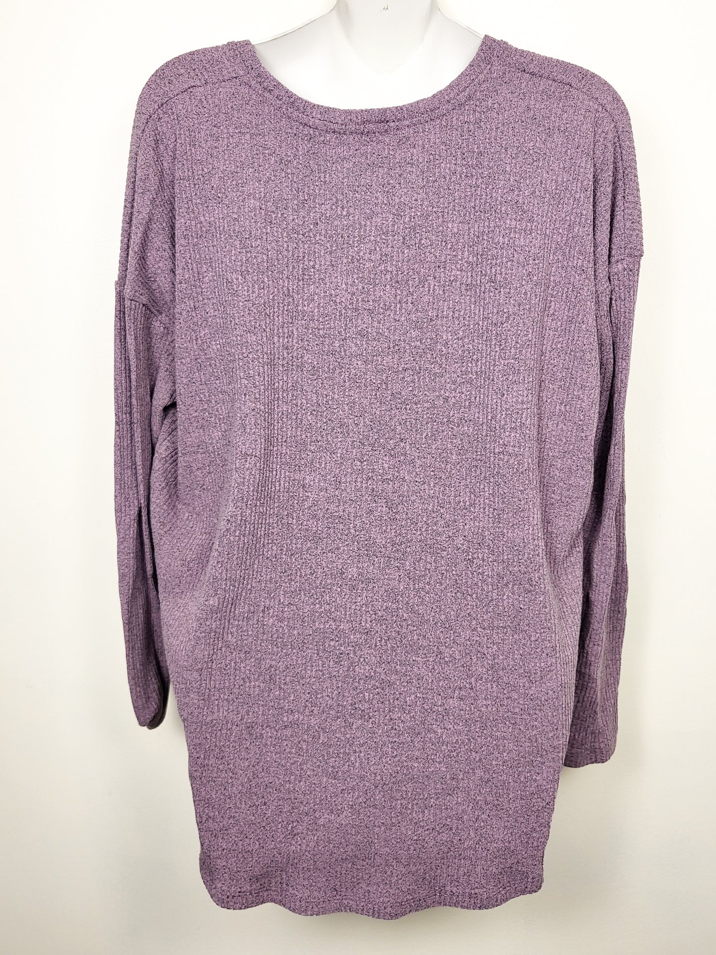 Joe Fresh purple rib knit top | Size XL