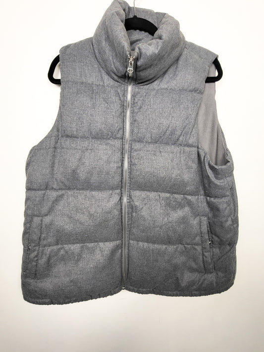 Old Navy grey quilted fleece lined puffer vest | Size XL - AS IS