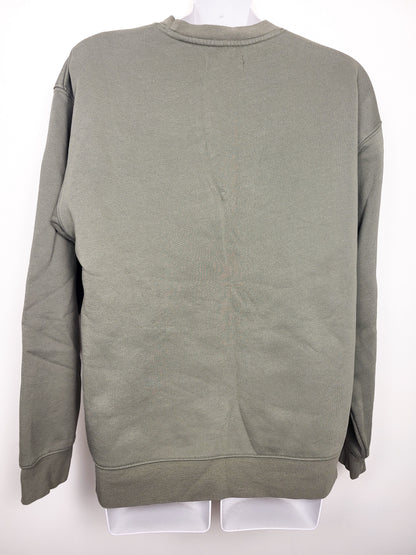 Brunette the Label olive green fleecy lined crewneck | Size M/L