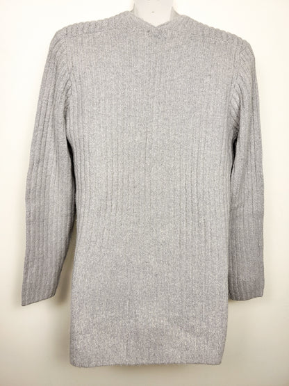Dynamite grey ribbed v-neck sweater | Size MEDIUM