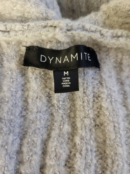 Dynamite grey ribbed v-neck sweater | Size MEDIUM