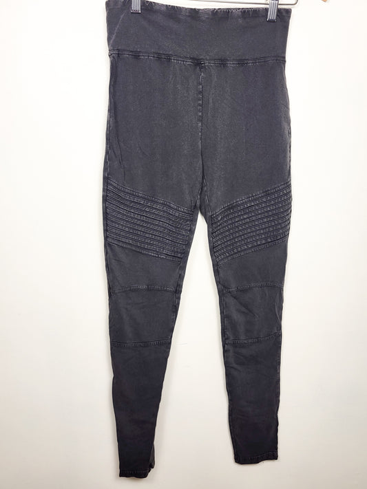 BP by Nordstrom distressed grey moto style leggings | Size MEDIUM