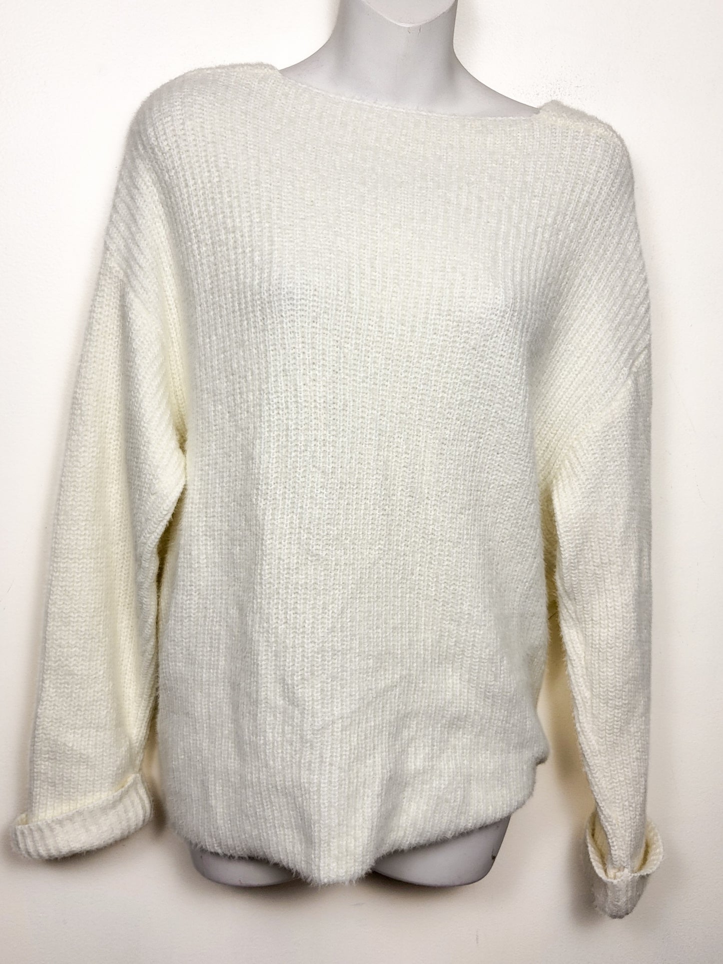 NEW - Timber and Gray cream coloured Details open-back sweater | Size MEDIUM
