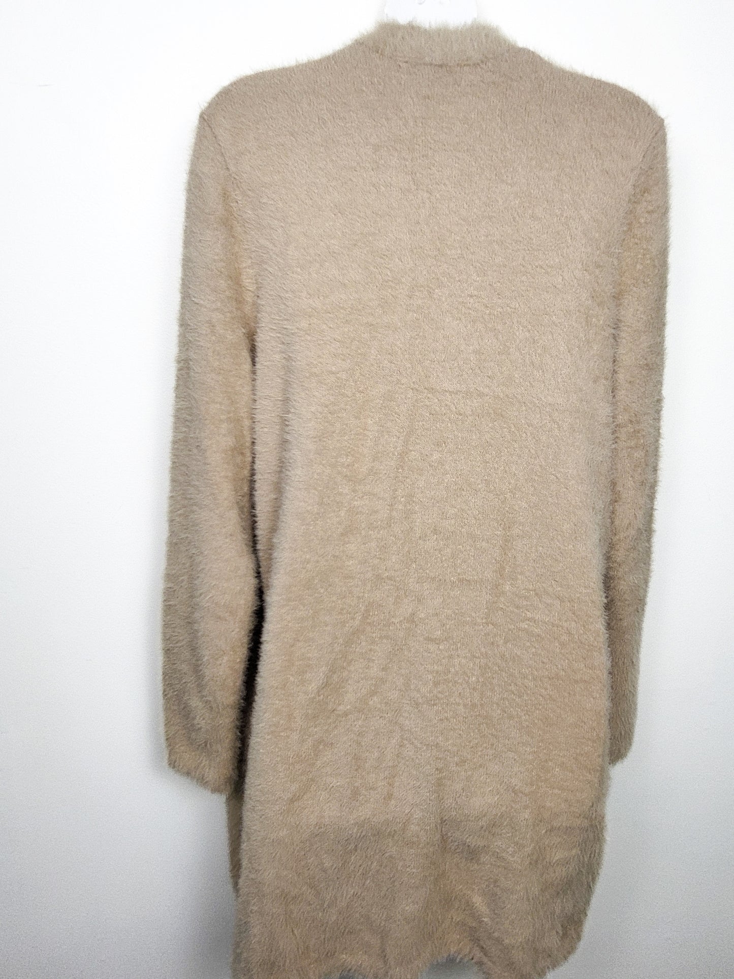 NEW - Banana Republic Tan Fuzzy Long Eyelash Cardigan Sweater | Size MEDIUM