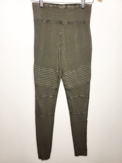 BP by Nordstrom distressed green moto style leggings | Size MEDIUM