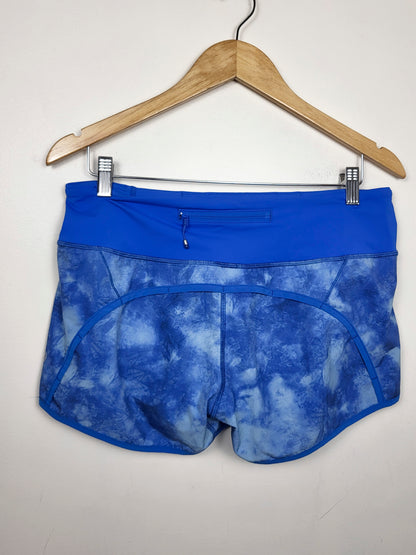Lululemon Speed Short  in Tidal Trip Pipe Dream Blue / Pipe Dream Blue. Size 8