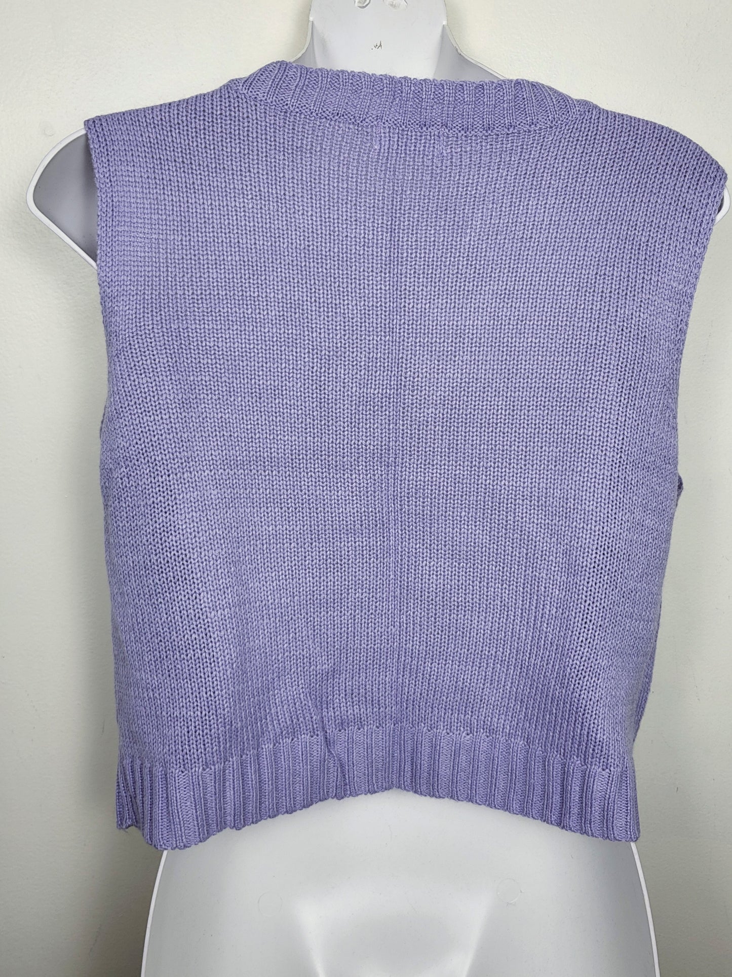 Ardene purple cable knit sweater vest | Size LARGE
