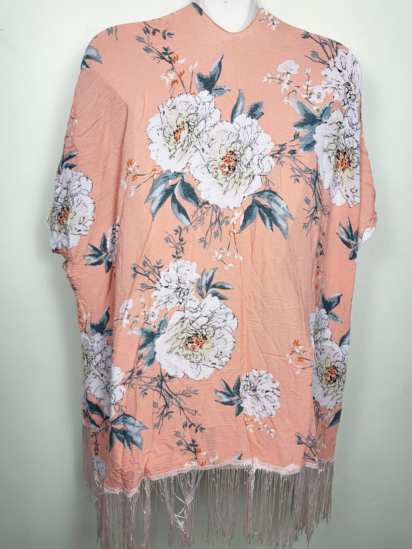 Ardene pink floral print kimono style top | One Size Fits All