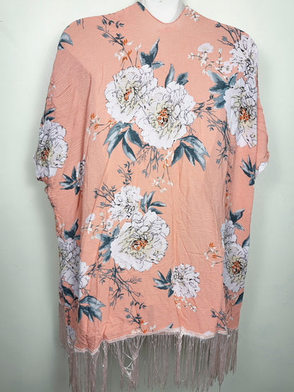Ardene pink floral print kimono style top | One Size Fits All