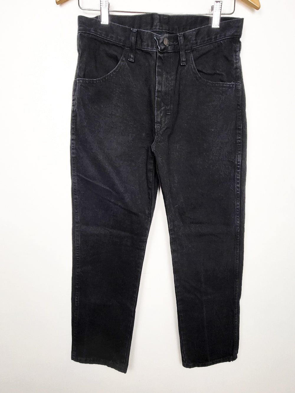 Vintage Y2K Rustler Straight Leg Black Denim Jeans | Size 30x30
