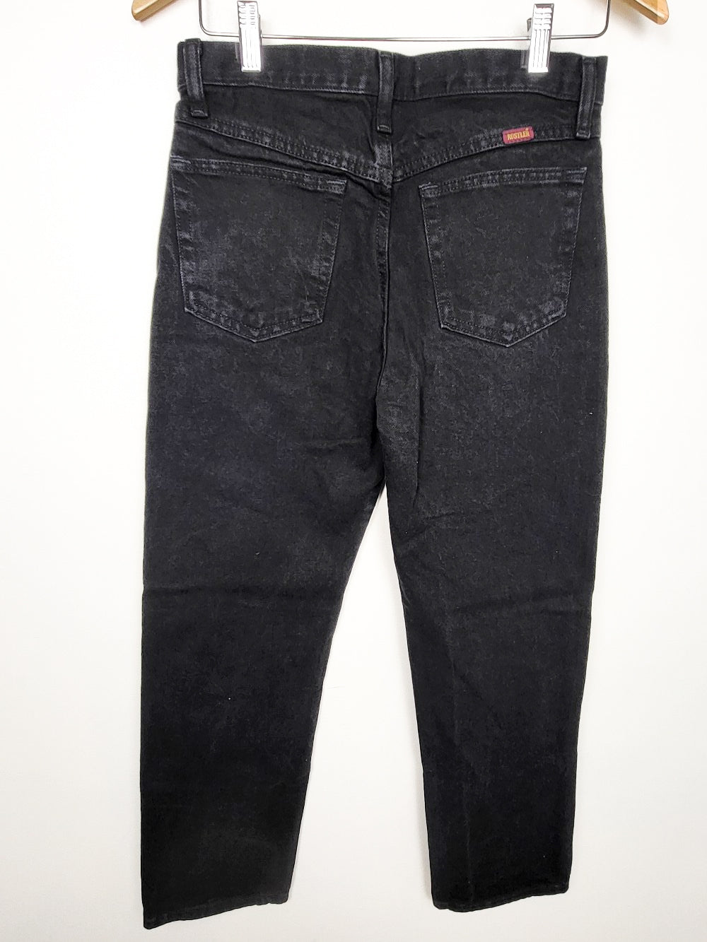 Vintage Y2K Rustler Straight Leg Black Denim Jeans | Size 30x30