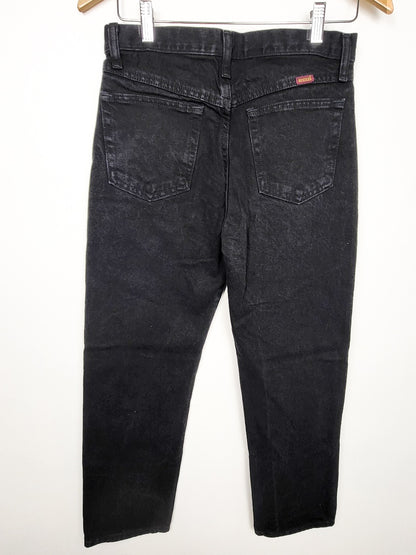 Vintage Y2K Rustler Straight Leg Black Denim Jeans | Size 30x30