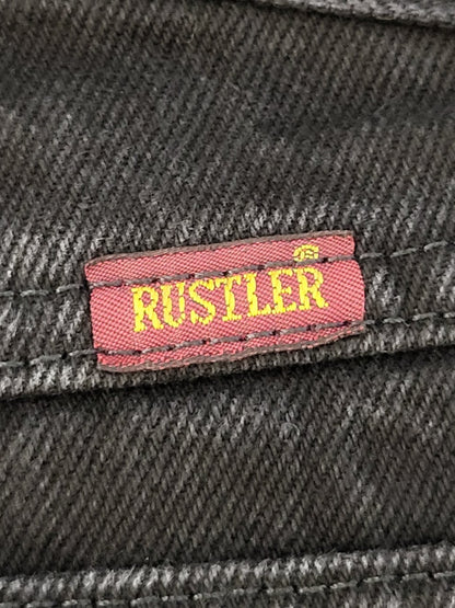 Vintage Y2K Rustler Straight Leg Black Denim Jeans | Size 30x30