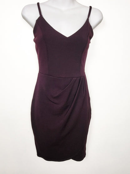 NEW - Eclipse plum purple spaghetti strap tulip dress | Size XS