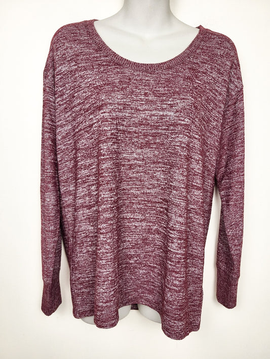 NEW - Gap Space-Dye Heathered Hi-Lo Crewneck Sweater | Size Small