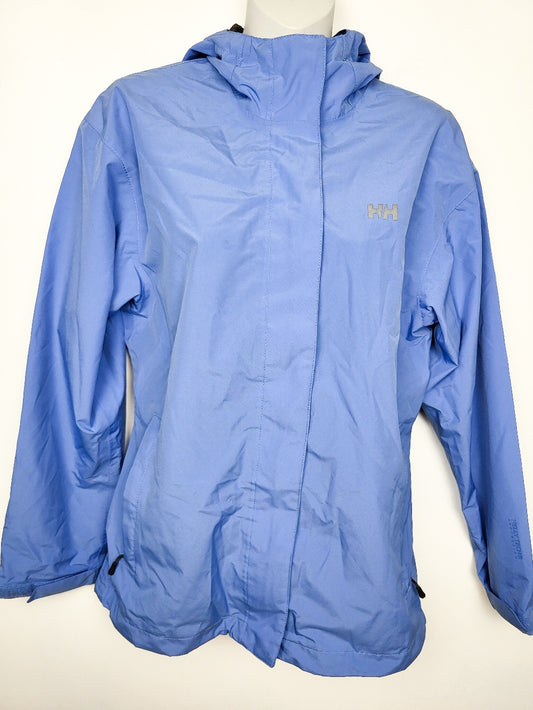 Helly Hansen Seven J Waterproof Rain Jacket in Cornflower Blue | Size MEDIUM