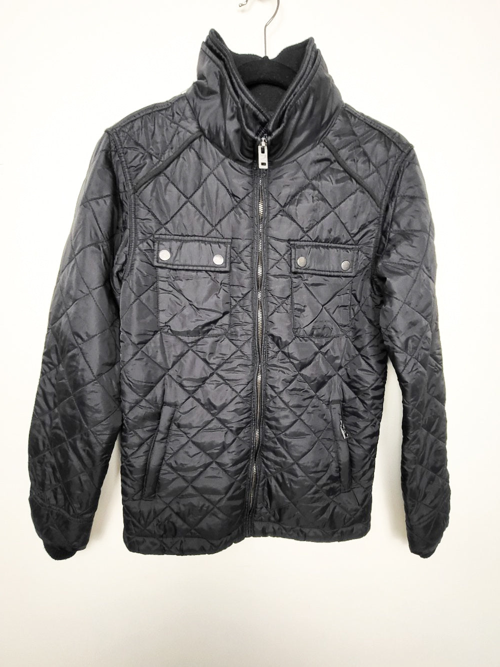 Old Khaki Diamond-Quilted Full-Zip Fleece Lined Bomber Jacket | Men's size XS