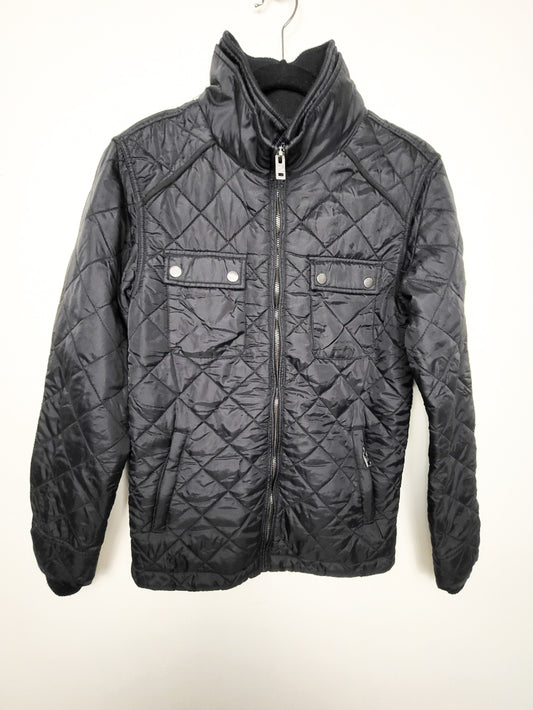 Old Khaki Diamond-Quilted Full-Zip Fleece Lined Bomber Jacket | Men's size XS