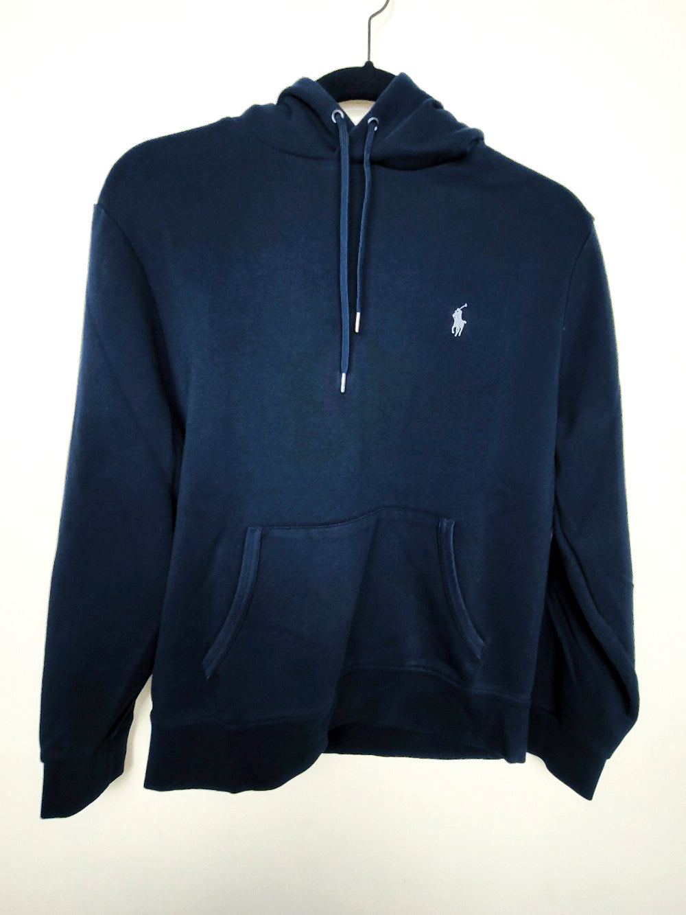 Polo Ralph Lauren navy double knit pullover hoodie | Men's size medium
